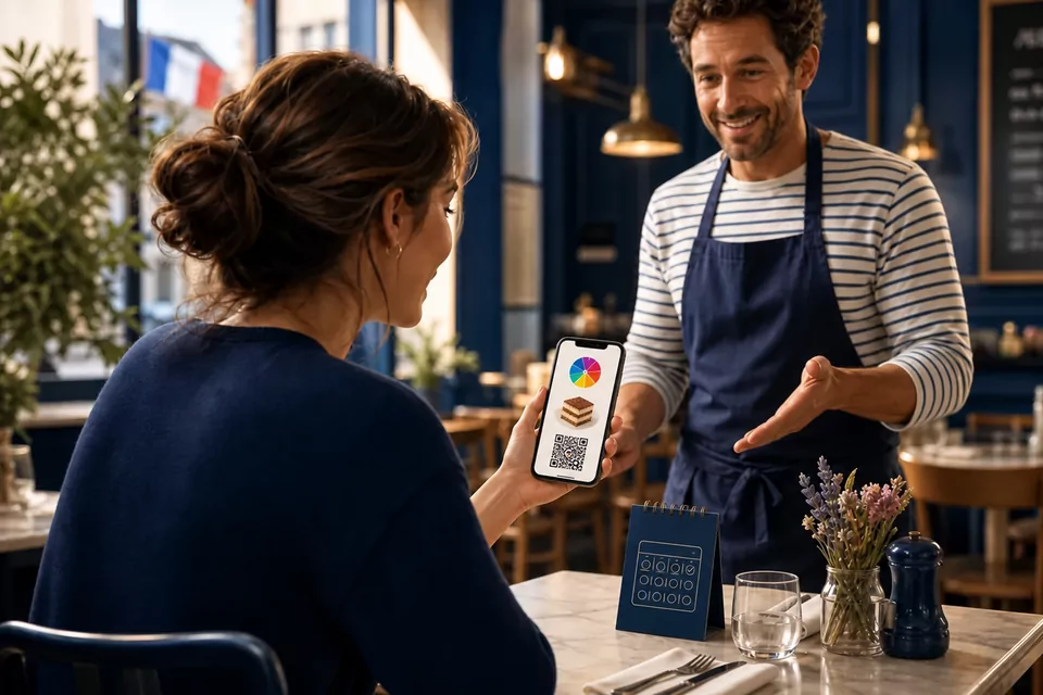 La même cliente retrouve son coupon de tiramisu sur son téléphone